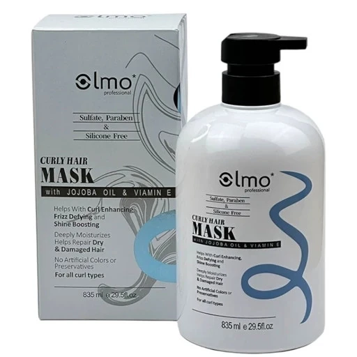 ماسک موی حرفه‌ای المو (Elmo) مخصوص موهای فر – حاوی روغن جوجوبا و ویتامین E ‌