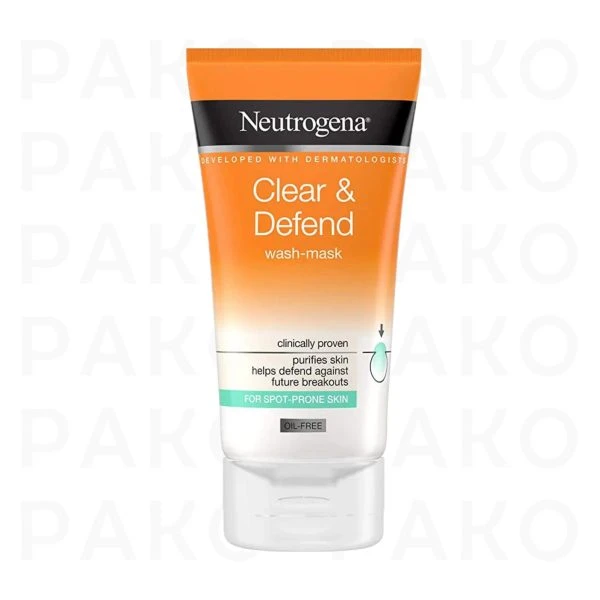 ماسک و شوینده صورت نوتروژینا 150ml Claer & Defend neutrogena