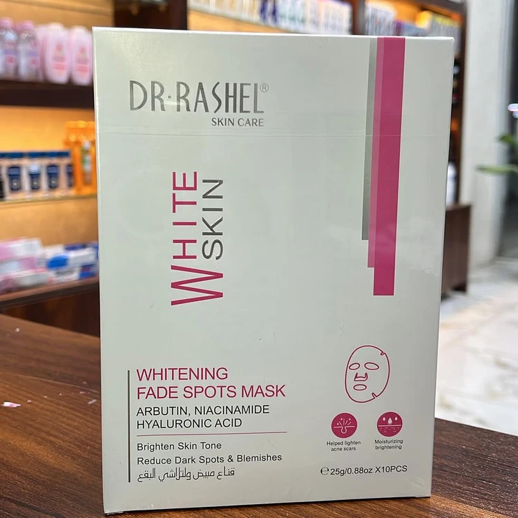ماسک ورقه‌ای روشن‌کننده و محوکننده لک‌های پوست دکتر راشل (DR. RASHEL White Skin Whitening Fade Spots Mask)