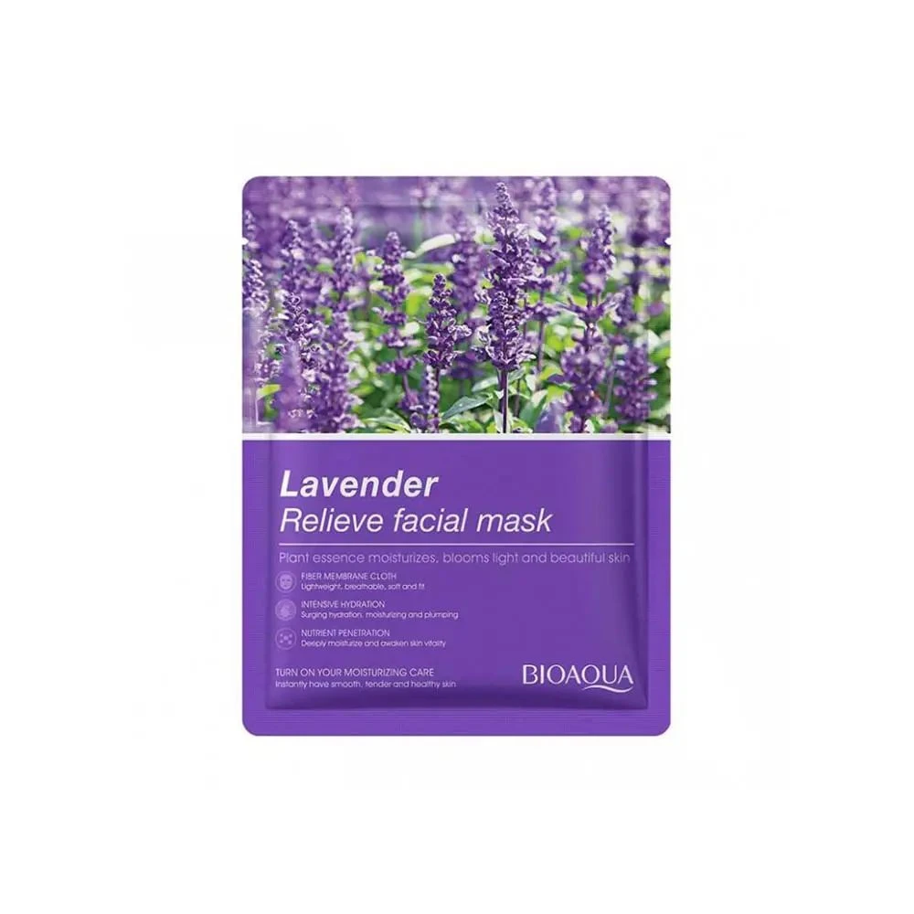 ماسک ورقه ای صورت اسطوخودوس بیوآکوا | BIOAQUA