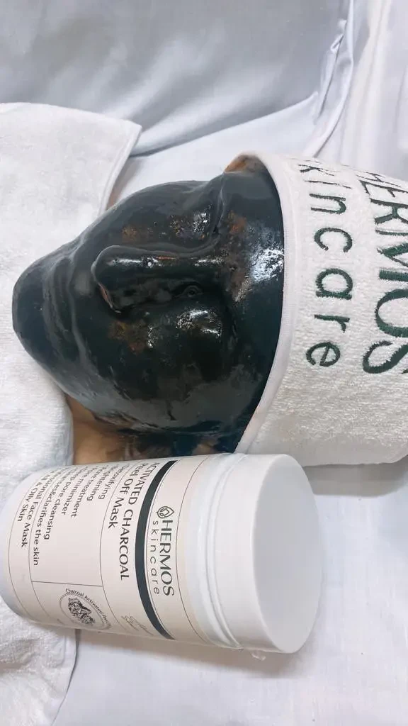 ماسک پیلاف زغال فعال هرموس 300 گرمHermos activated charcoal peel off mask 300 grams