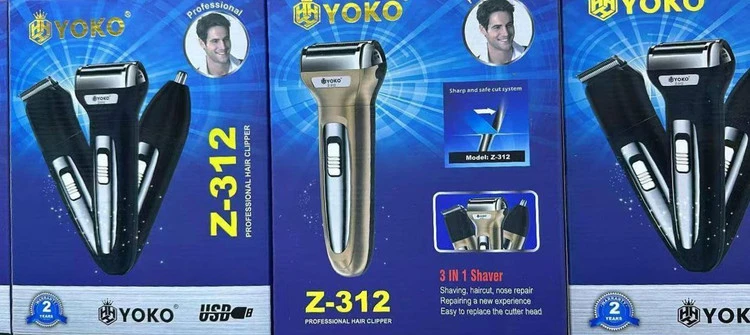 ماشین اصلاح مو و صورت و بدن و موزن بینی چند کاره شارژی یوکو مدل YOKO Z_312