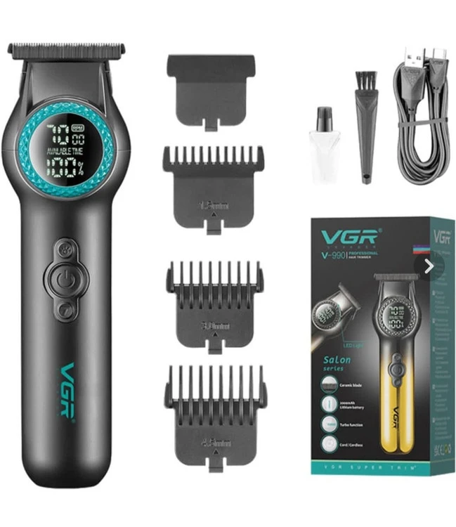 ماشین اصلاح وی جی آر مدل V-990 با تیغه سرامیک و برش مستقیم مشخصات
