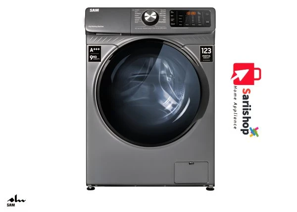 ماشین لباسشویی سام مدل DD-1480-IN اینوکس 9 کیلویی