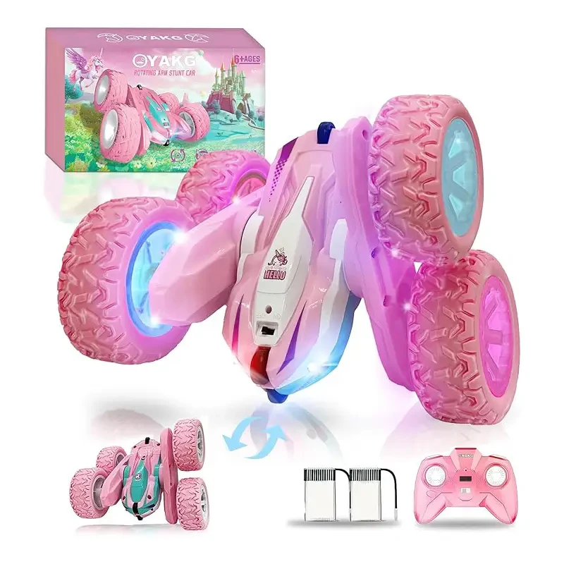 🚗 ماشین کنترلی بدلکار OYAKG مدل Unicorn Princess با نور LED و چرخش ۳۶۰ درجه | آمازونیکس