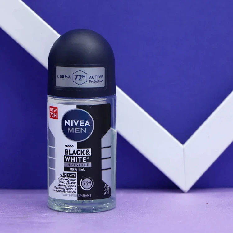 مام NIVEA مردانه نیوا BLACK & WHITE INVISIBLE ORIGINAL حجم 50میل 90213