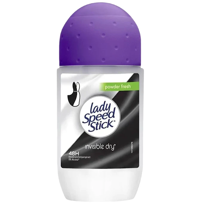 مام رولی ضد تعریف لیدی اسپد Lady Speed مدل Invisible Dry رایحه Powder Fresh حجم 50 میل اصل و اورجینال