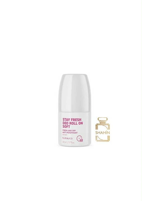 مام زنانه ضد تعریق 48ساعته سافت فارماسی اصل Farmasi Deo Roll On Soft 50ML