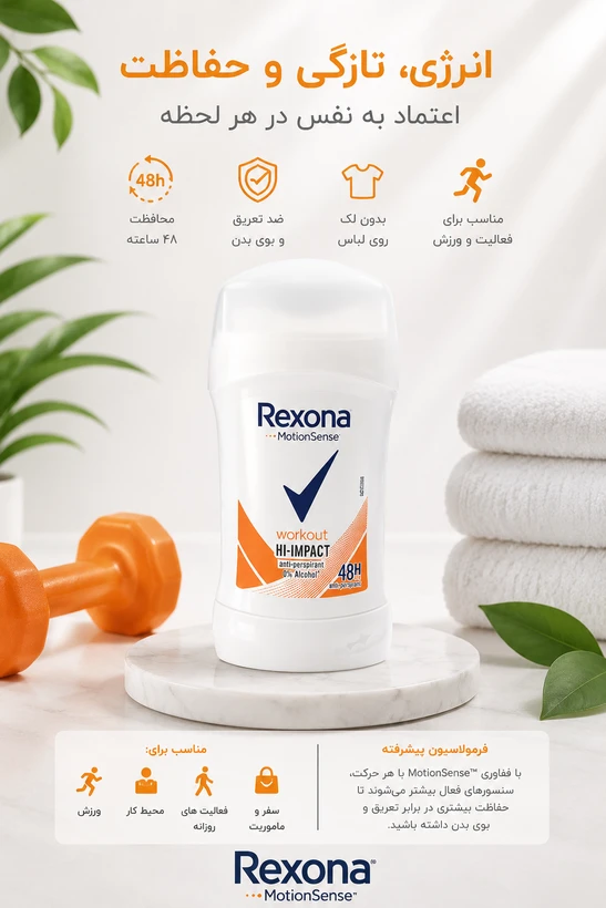 مام صابونی زنانه WORKOUT رکسونا Rexona