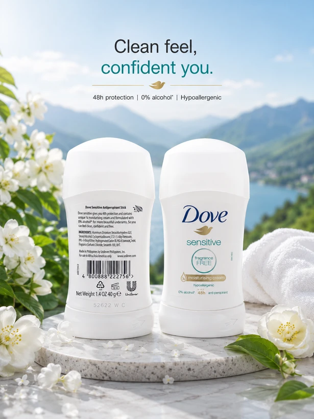 مام صابونی زنانه سنستیو داو40گرمی 404Dove Sensitive Fragrance Free