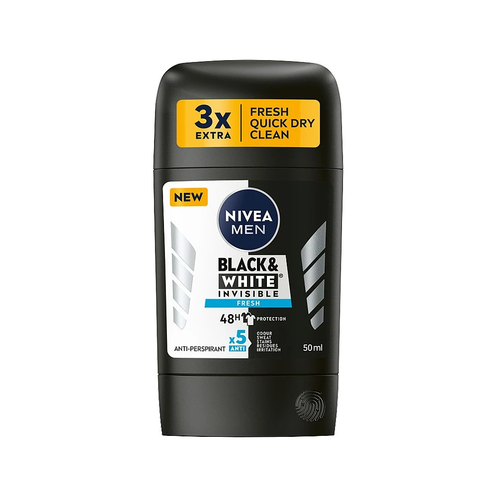 مام صابونی مردانه مدل Black and White Invisible Fresh حجم 50 میل اصل و اورجینال