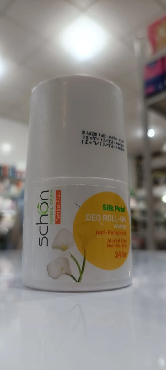 مام ضد تعریق زنانه شاین Silk Petal – 24 ساعته، فاقد الکل، بدون لک (schon)