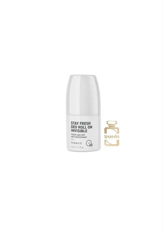 مام مردانه ضد تعریق 48ساعته اینویزیبیل فارماسی اصل Farmasi Deo Roll On Invisible 50ML