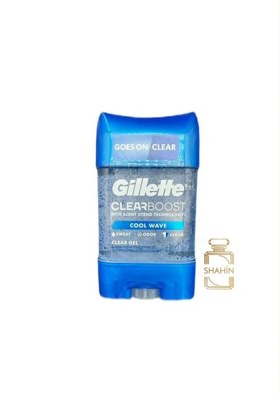 مام ژله ای دانه دار کول ویو ژیلت اصل Gillette Clear Boost Cool Wave 80G