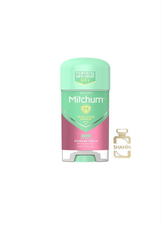 مام ژله ای زنانه مدل پاودر فرش میچام اصل Mitchum Gel Antiperspirant Deodorant Powder Fresh 63G