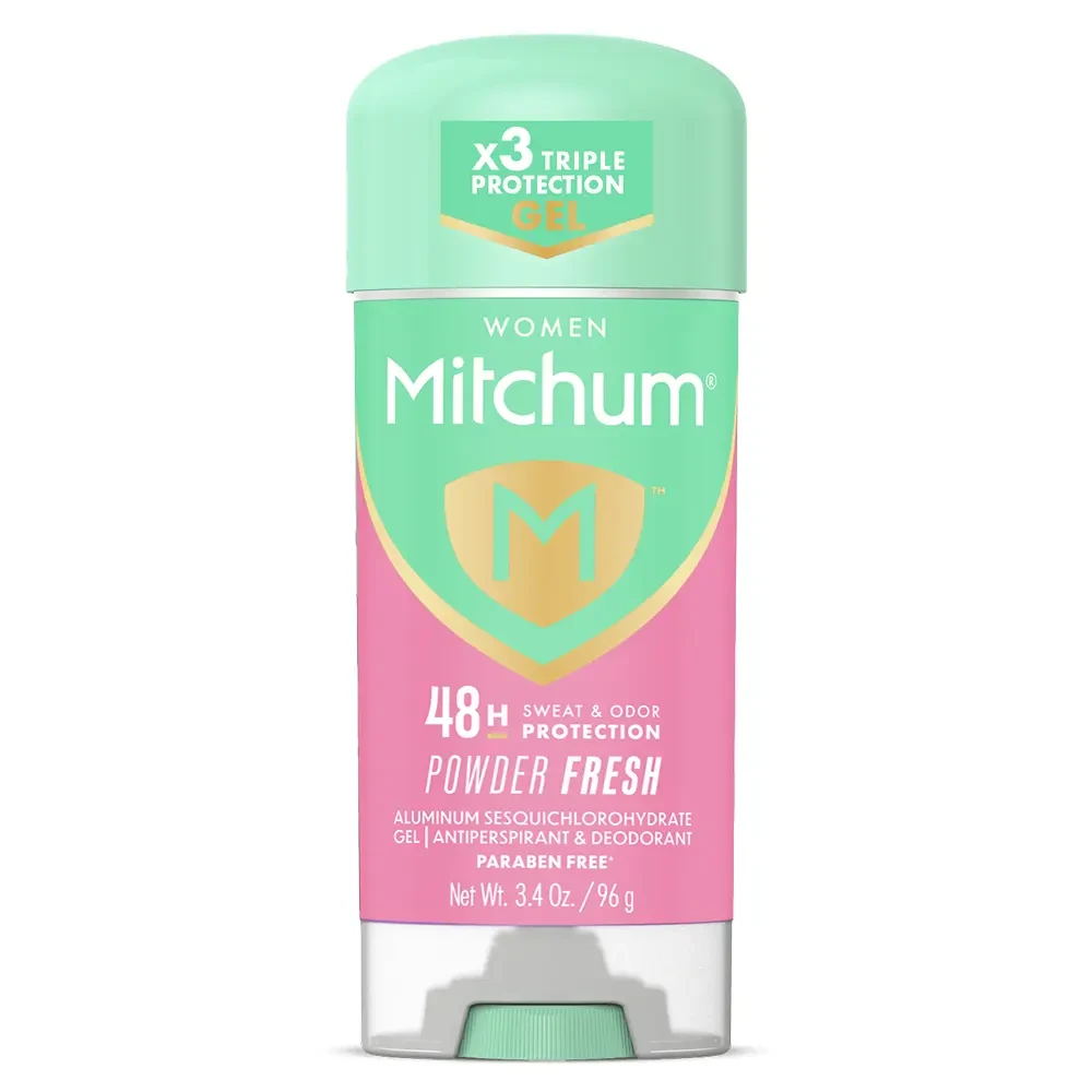 مام ژله ای میچام Mitchum زنانه رایحه Powder Fresh وزن 96 گرم اصل و اورجینال