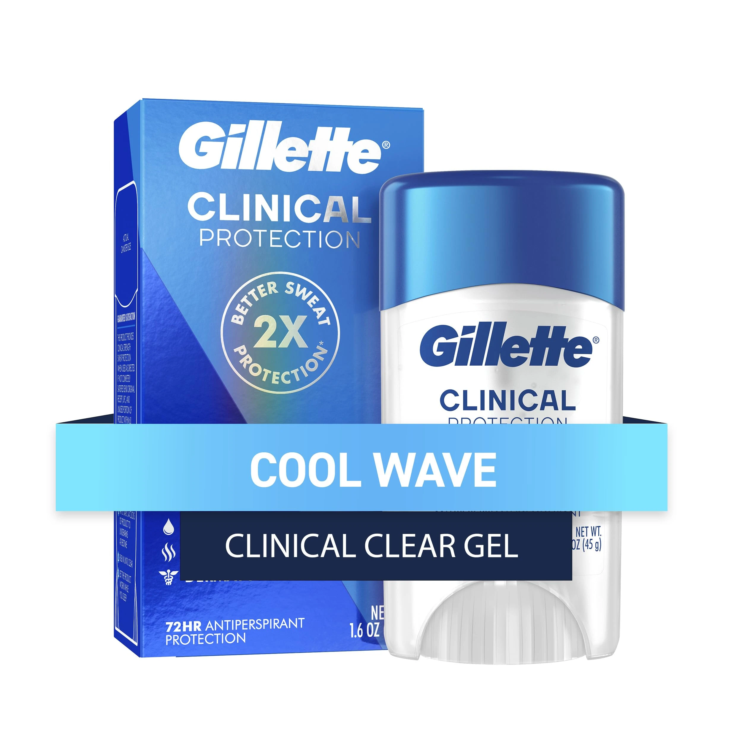 مام ژله ای کلینیکال ژیلت Gillette Clinical Protection رایحه Cool Wave وزن 45 گرم اصل و اورجینال