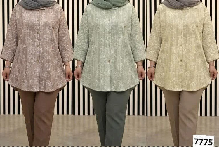 مانتو خنک طرحدار سایز بزرگ