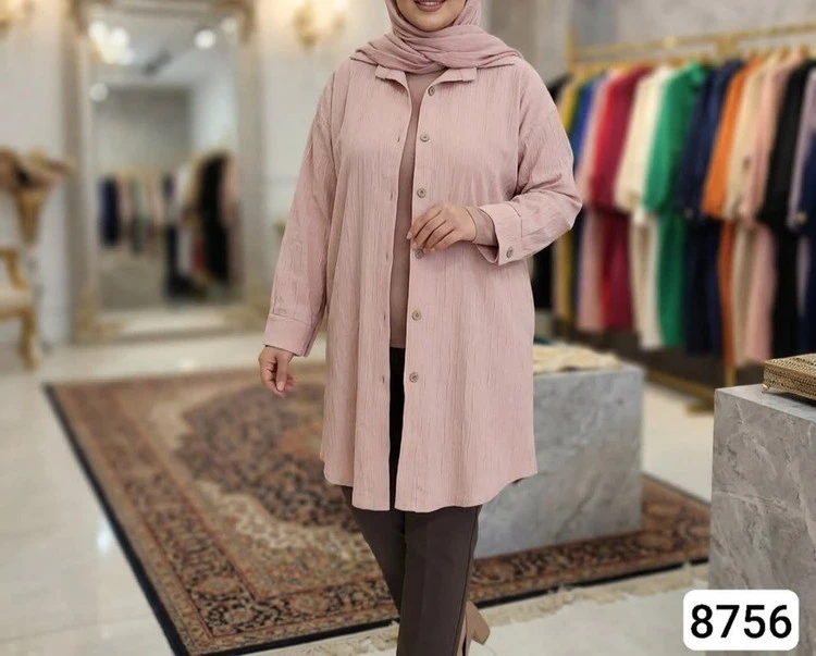 مانتو سایز بزرگ طرح زنجیری