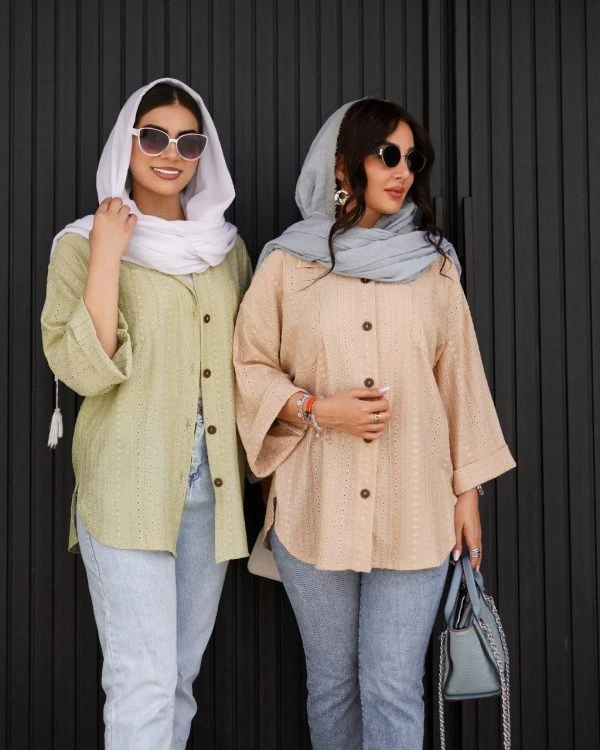 مانتو شومیزی زنانه تابستانه خنک جنس مراکشی