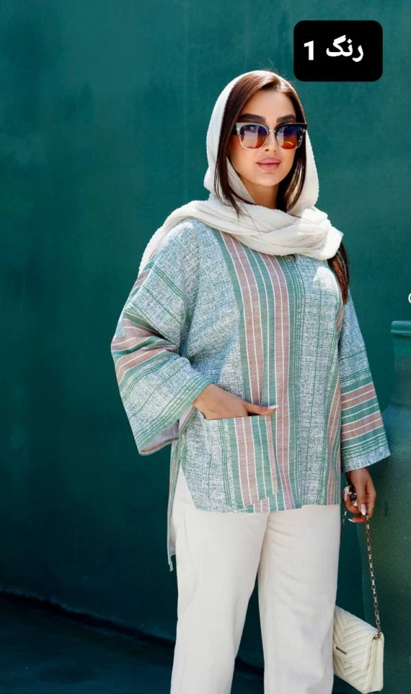 مانتو شومیزی زنانه لنین اصلی درجه یک بدون آبرفت و چروک شدن خنک و مناسب فصل گرم