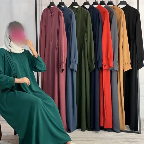 مانتو عبایی یقه زیپدار