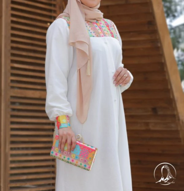 مانتو غزل رنگ سفید