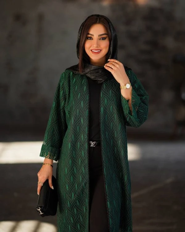 مانتو مجلسی ماکسی گیپور مزونی زنانه