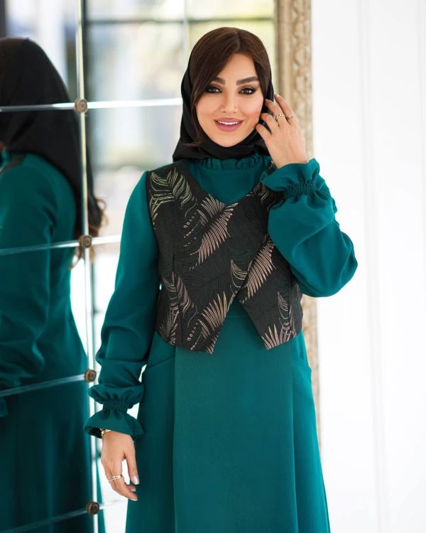 مانتو پیراهنی ترکیبی بلند زنانه بهاری