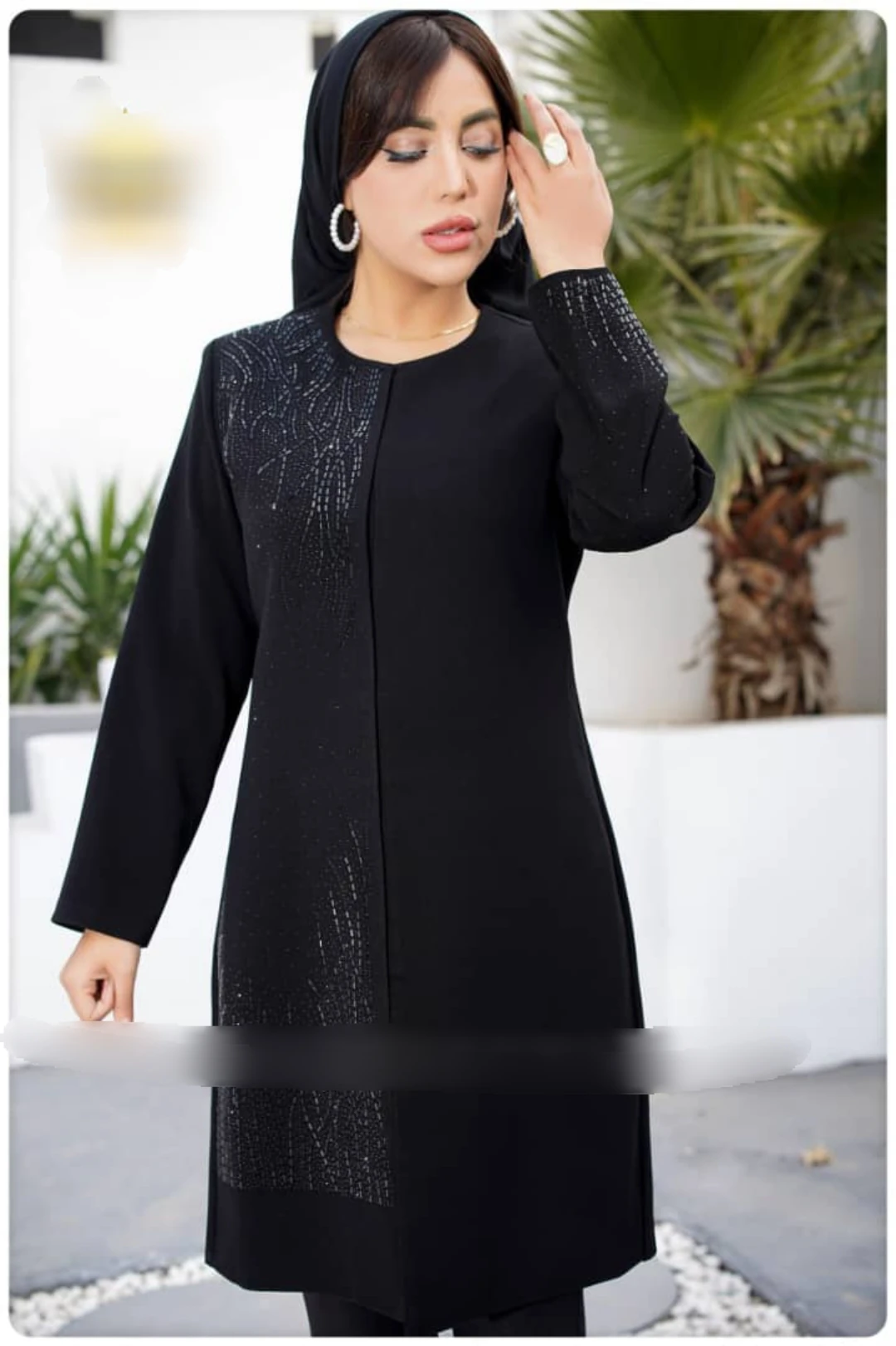مانتو کرپ سایز بزرگ زنانه