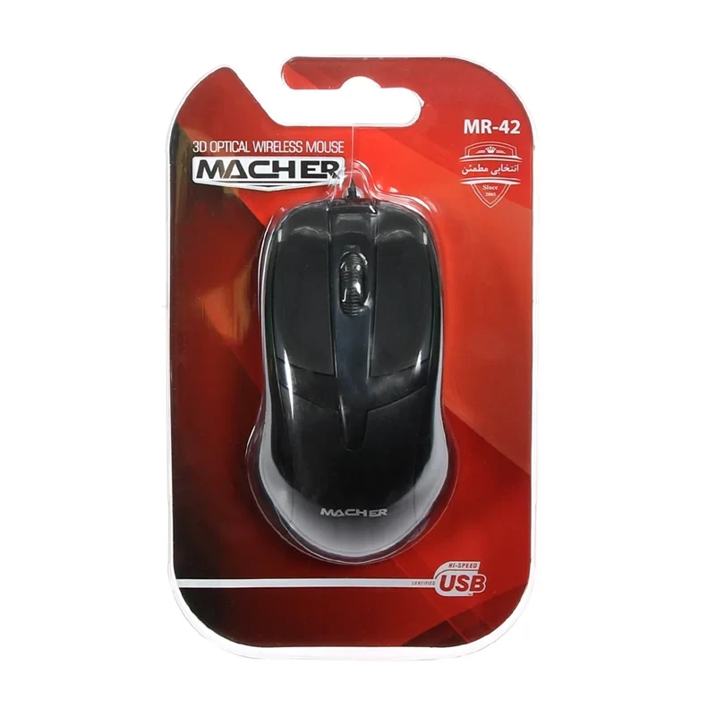 ماوس باسیم Macher مدل MR-42 - مشکی - RYL