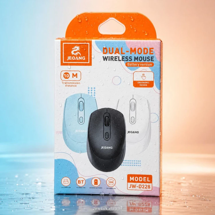 ماوس بی‌سیم دوحالته JEQANG مدل JW-D228