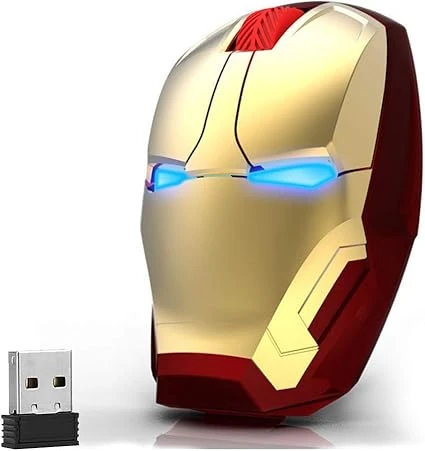 ماوس گیمینگ طرح آیرون‌من مدل Ironman Mouse با نور و کلید بی‌صدا | آمازونیکس