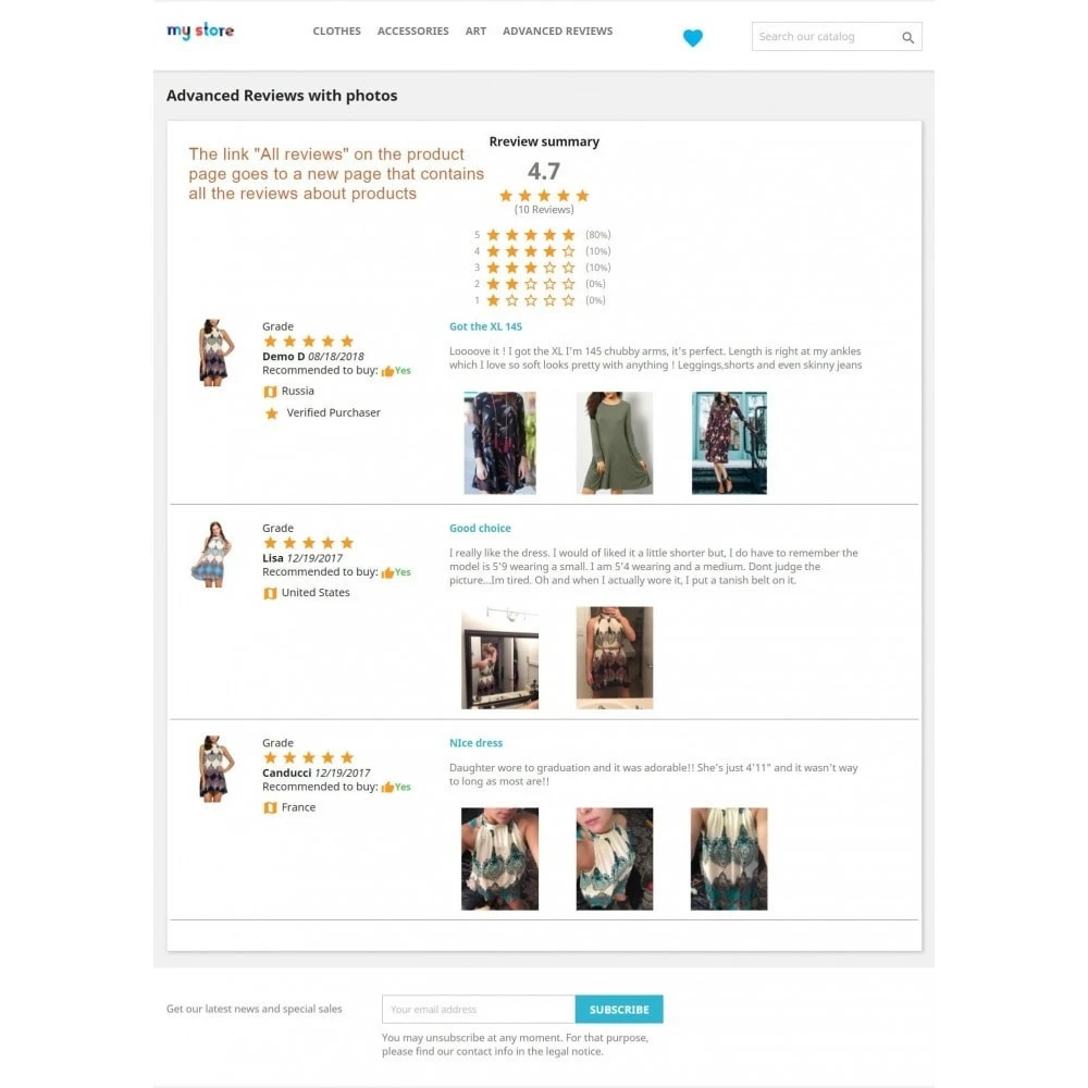 ماژول Advanced Reviews: Photos, Reminder, Google Snippets 3.8.1 - نظردهی پیشرفته برای پرستاشاپ