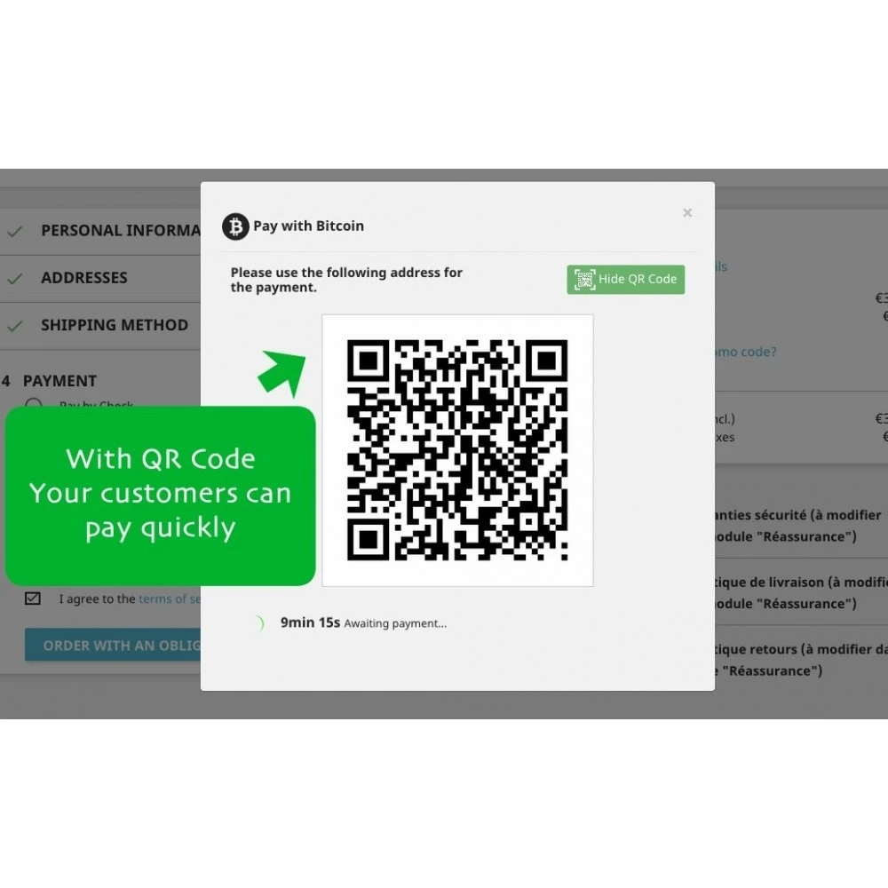 ماژول Bitcoin x Crypto 1.10.24- درگاه پرداخت بیت کوین برای پرستاشاپ