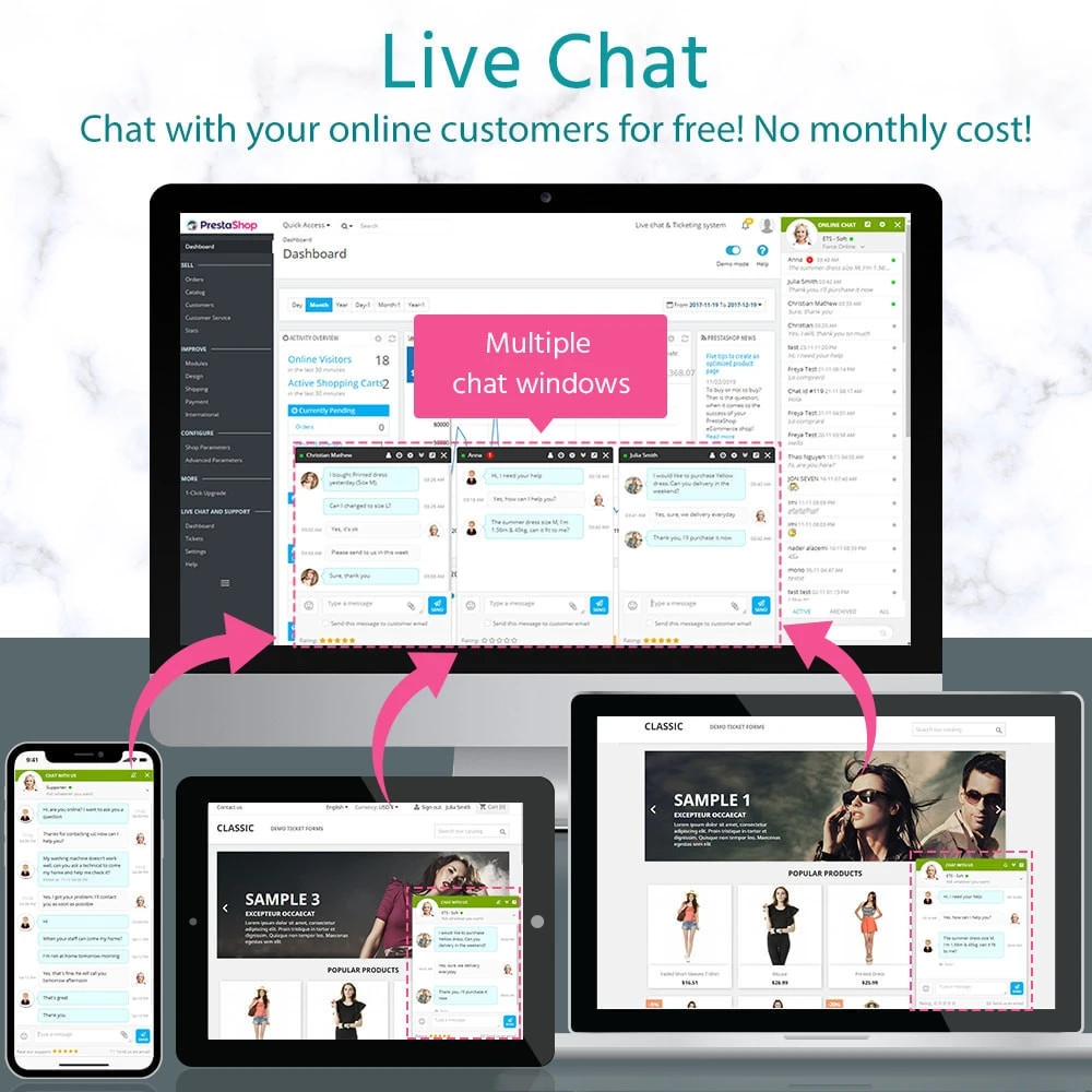 ماژول Live Chat and Ticketing System 2.8.1-چت آنلاین در پرستاشاپ