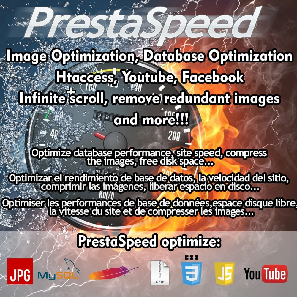 ماژول PrestaSpeed 6.0.1-بهینه سازی تصاویر، دیتابیس و سرعت پرستاشاپ
