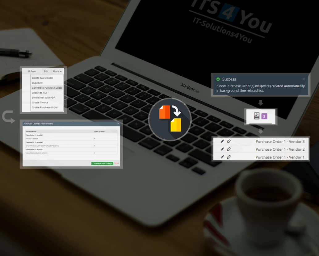 ماژول تبدیل سفارش فروش به خرید Convert SO to PO ویتایگر فارسی