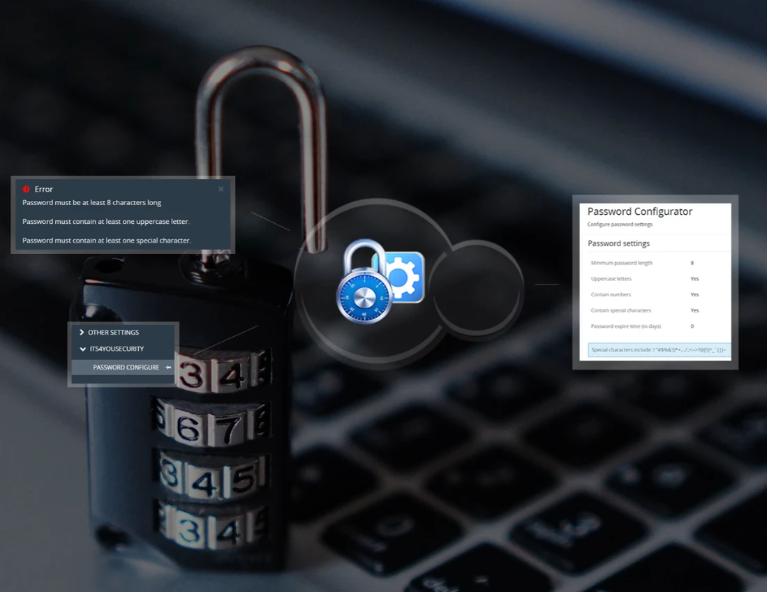 ماژول تنظیمات امنیتی رمز عبور (Password Config) ویتایگر