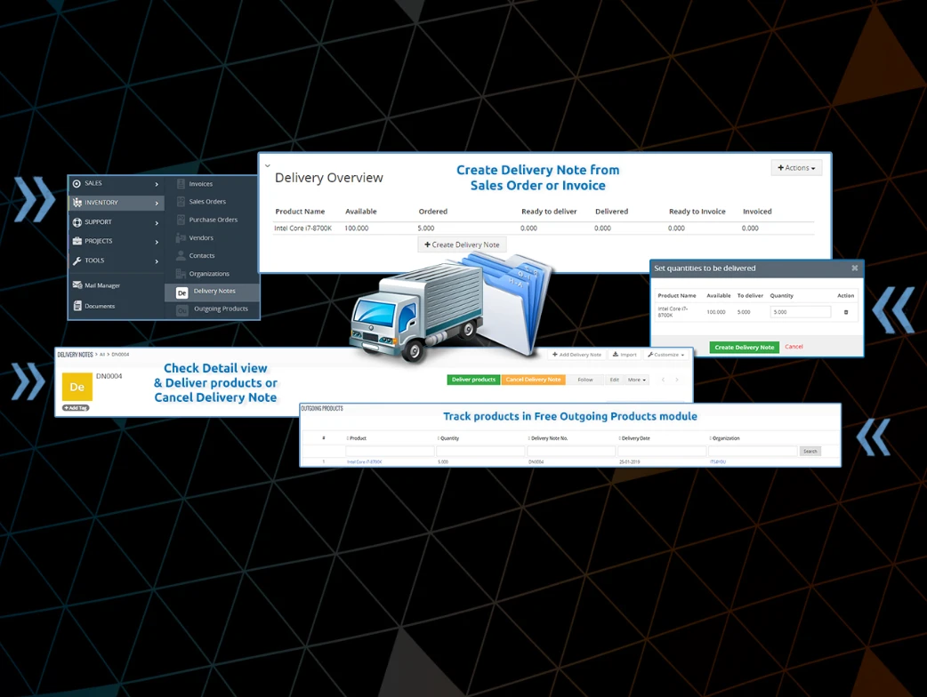 ماژول حواله خروج کالا (Delivery Notes) ویتایگر