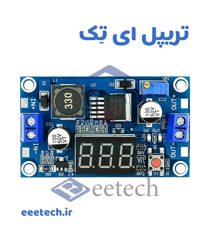 ماژول مبدل DC-DC افزاینده XL6009/LM2577 با نمایشگر سون سگمنت
