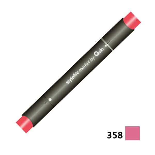ماژیک راندو دوسر کوییلو کد 358 مدل Stylefile (رنگ coral red)
