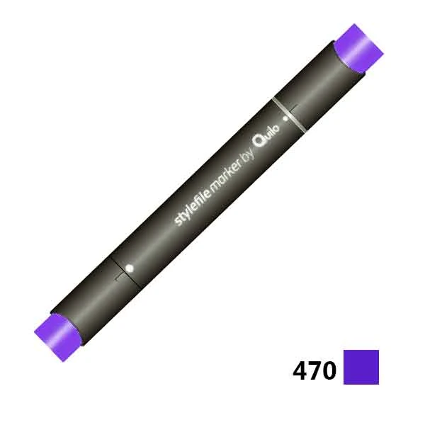 ماژیک راندو دوسر کوییلو کد 470 مدل Stylefile (رنگ aubergine)