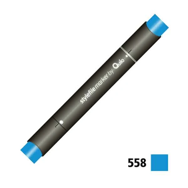 ماژیک راندو دوسر کوییلو کد 558 مدل Stylefile (رنگ royal blue)