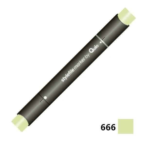 ماژیک راندو دوسر کوییلو کد 666 مدل Stylefile (رنگ yellow green )
