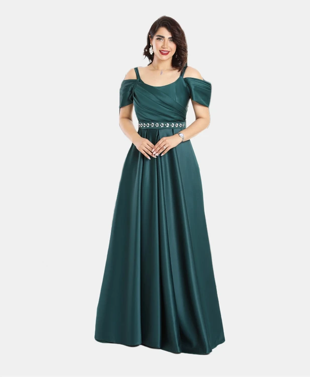 ماکسی مجلسی/ساتن آمریکایی و نگین/سایز1تا4