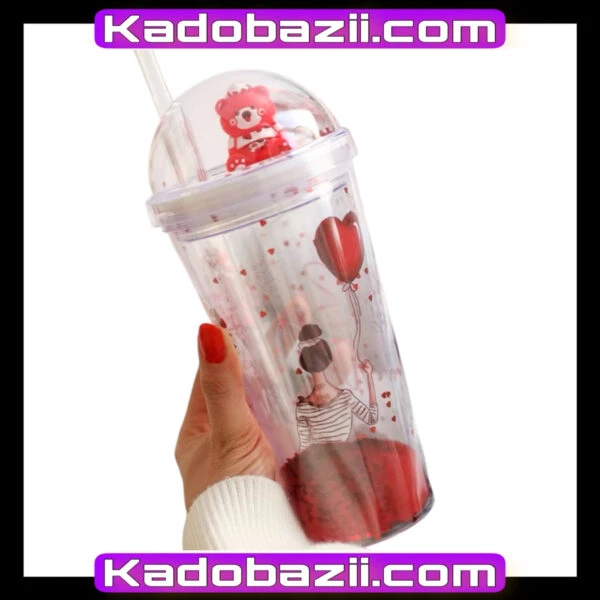 بطری شیشه ایی شیر طرح گاو