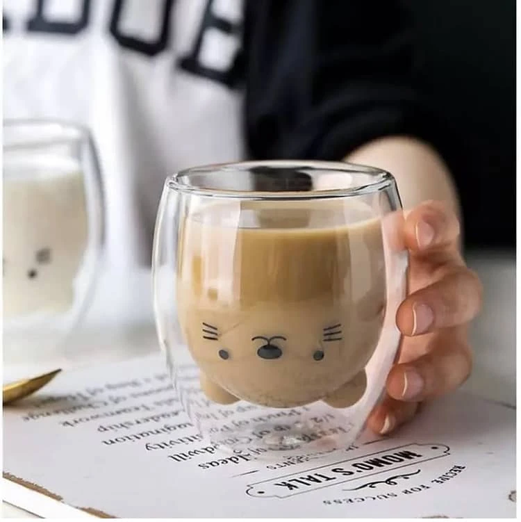 ماگ دوجداره گربه