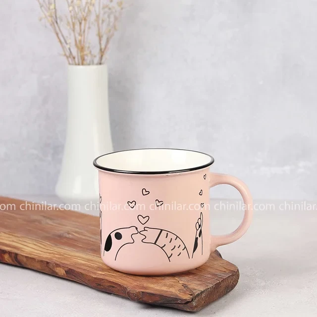 ماگ طرح گربه دسته دار