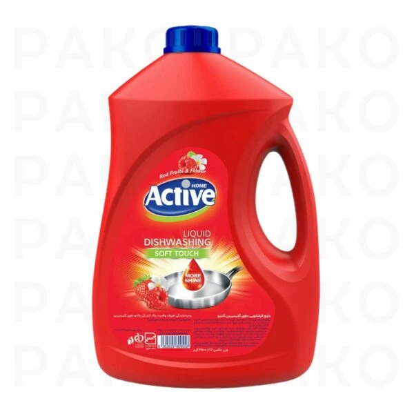 مایع ظرفشویی حاوی گلیسیرین قرمز اکتیو ۳۵۰۰ گرمی active